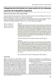 Categorización del estado de conservación de los caimanes (yacarés) de la República Argentina